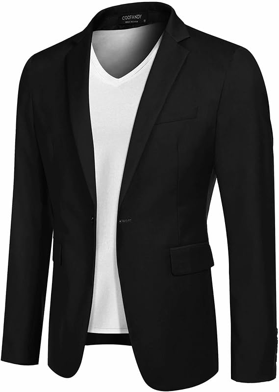 COOFANDY Men's Blazers Slim Fit Sport Coat One Button Suits for Men Lightweight Suit Regular Fit Smart Jackets Wedding Business Casual