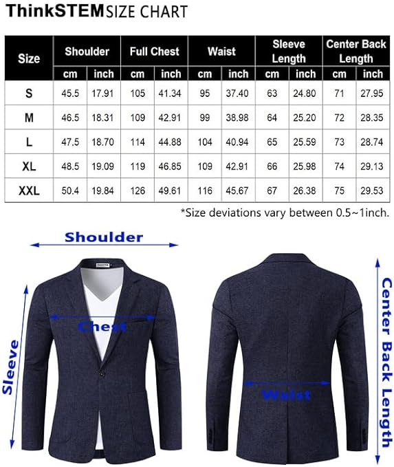 Men's Blazer 2 Button Long Sleeve Regular Fit Suit Sport Coat Jacket Business Lightweight Casual Sport Coat