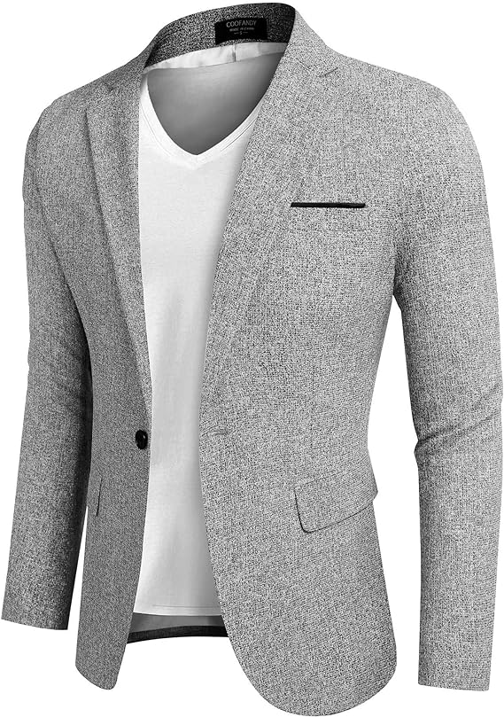 MAXMODA Men's Blazer Slim fit Casual Long Sleeve